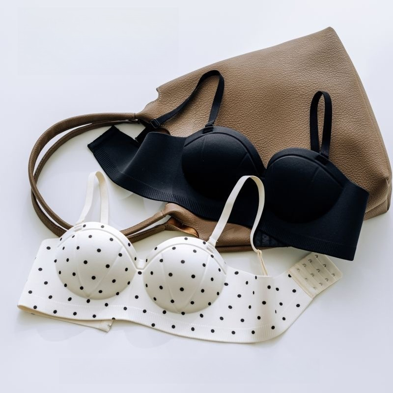Polka Dot Wireless Push Up Bra - Push Up Bra Padded 评论和价格
