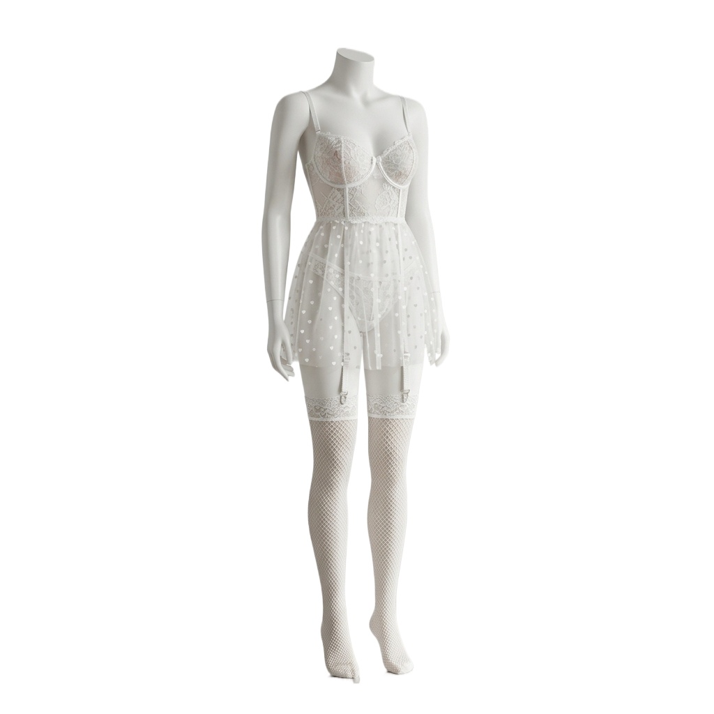 Women's White Lace Lingerie Se - Babydoll Chemise Night 评论和价格